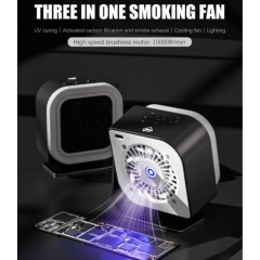 TBK-F001 Smoking Cooling Fan With UV Curing Lighting Lamp