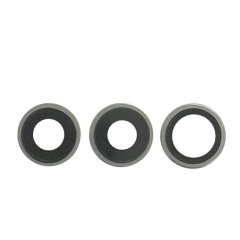 Rear Camera Lens w/ Rings For iPhone 15 Pro Max (White Titanium) (Premium)