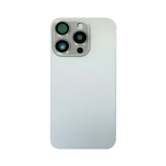 For iPhone 15 Pro Back Glass Panel With Magsafe Magnet-White Titanium
