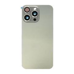 For iPhone 15 Pro Max Back Glass Panel With Magsafe Magnet-Natural Titanium