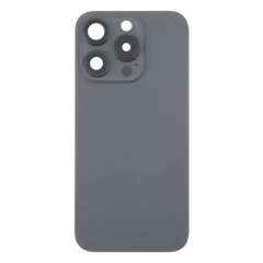 Back Glass With Camera Lens Cover and MagSafe Magnet For iPhone 16 Pro Max - Black Titanium