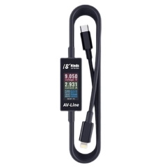 18 Kinds AV-Line Pro Charging Data Detection AMP Meter (1.2m) (USB-C to Lightning)