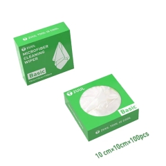 (100 Pack) 2UUL 10x10cm Microfiber Cleaning Wiper Antistatic Dust-Free Cloth