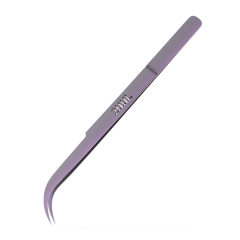 2UUL Curved Head Purple Titanium Ultralight Tweezer (Ti22)