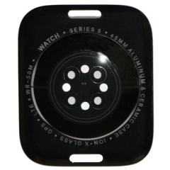 Glass Back Cover For Apple Watch Series 8 (45mm) (Cellular Version) (Black)