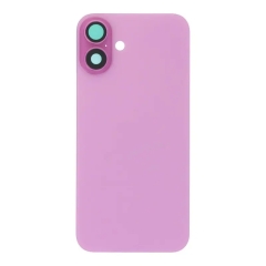 Back Glass Cover w/ Camera Lens Plus Magnet for iPhone 16 Plus - Pink