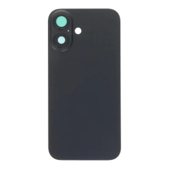 Back Glass Cover w/ Camera Lens Plus Magnet for iPhone 16 - Black
