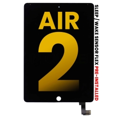 Premium LCD Screen Assembly For iPad Air 2 (Sleep / Wake Sensor Flex Pre-Installed) (Black)