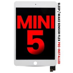 Aftermarket LCD Screen Assembly For iPad Mini 5 (Sleep / Wake Sensor Flex Pre-Installed) (White)