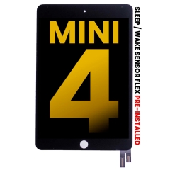 Premium LCD Screen Assembly For iPad Mini 4 (Sleep / Wake Sensor Flex Pre-Installed) (Black)