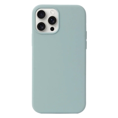 For iPhone 16 Pro Max Liquid Silicone Phone Case(Emerald Green)