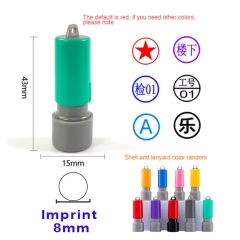 Custom QA QC Name Ink Stamp Signature Calligraphy Letter Stamp For School / Business