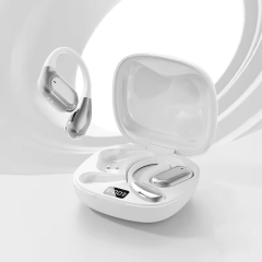 Q15 AI Simultaneous Translation OWS Bluetooth 5.4 Wireless Earhook Earphones With LED Power Display