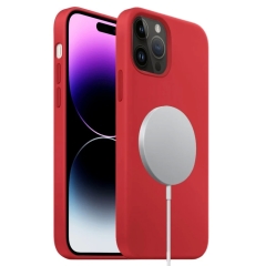 For iPhone 15 Pro Max Liquid Silicone Full Coverage MagSafe Phone Case(Red)