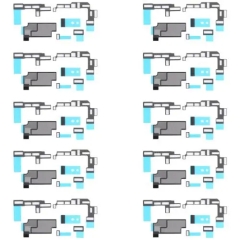 Mainboard Heat Sink Sticker + FPC Sponge Foam Pads for iPhone 16 Plus (10sets)
