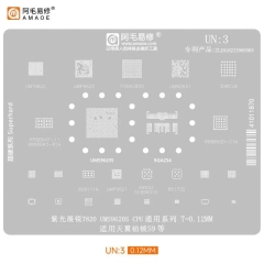 Amaoe UN:3 Unisoc T820 UMS9620S CPU General Series BGA Reballing Stencil for Skywing Patton S9