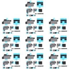 Mainboard Heat Sink Sticker + FPC Sponge Foam Pads for iPhone 16 Pro (10sets)