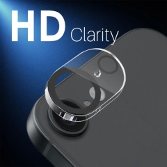 Full Cover Tempered Glass Camera Protector For iPhone 16e (Black)