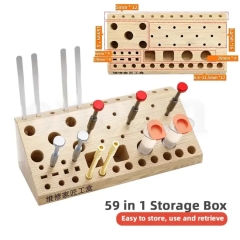 YCS 59-In-1 Wooden Storage Box