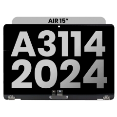 OEM Complete LCD Display Assembly For MacBook Air 15" (A3114 / Mid 2024) (Silver)
