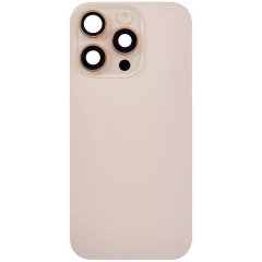 Back Glass With Camera Lens Cover and MagSafe Magnet For iPhone 16 Pro - Desert Titanium