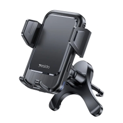 Yesido C312 Auto Alignment 15W Wireless Charging Air Outlet Car Holder(Black)