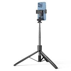 Yesido SF13 Retractable Extended Bluetooth Tripod Phone Live Streaming Selfie Stick(Black)