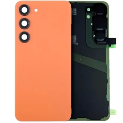 Back Cover Glass With Camera Lens for Samsung Galaxy S24 - Sandstone Orange