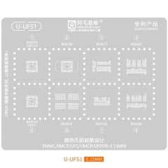 Amaoe U-UFS1 EMMC / EMCP / UFS / UMCP / LPDDR BGA Reballing Stencil