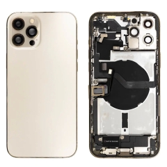 Back Housing With Parts For iPhone 12 Pro (Gold) (Original Pull) (Grade A)