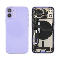 Back Housing With Parts For iPhone 12 Mini (Purple) (Original Pull) (Grade A)