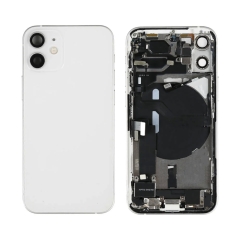 Back Housing With Parts For iPhone 12 Mini (White) (Original Pull) (Grade A)