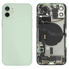 Back Housing With Parts For iPhone 12 (Green) (Original Pull) (Grade A)