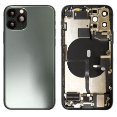 Back Housing With Parts For iPhone 11 Pro (Midnight Green) (Original Pull) (Grade A)
