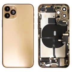 Back Housing With Parts For iPhone 11 Pro (Gold) (Original Pull) (Grade A)