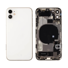 Back Housing With Parts For iPhone 11 (White) (Original Pull) (Grade A)