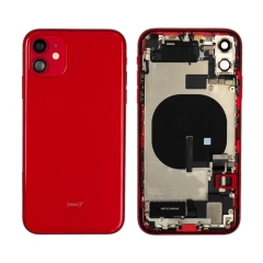 Back Housing With Parts For iPhone 11 (Red) (Original Pull) (Grade A)