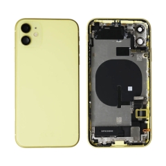 Back Housing With Parts For iPhone 11 (Yellow) (Original Pull) (Grade A)