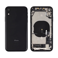 Back Housing With Parts For iPhone XR (Black) (Original Pull) (Grade A)