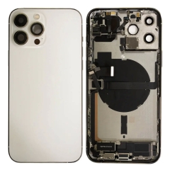 Back Housing With Parts For iPhone 13 Pro Max (Silver) (Original Pull) (Grade A)