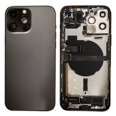 Back Housing With Parts For iPhone 13 Pro Max (Graphite) (Original Pull) (Grade A)