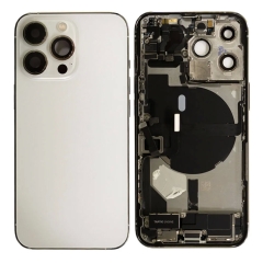 Back Housing With Parts For iPhone 13 Pro (Silver) (Original Pull) (Grade A)