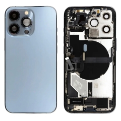 Back Housing With Parts For iPhone 13 Pro (Sierra Blue) (Original Pull) (Grade A)