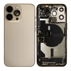 Back Housing With Parts For iPhone 13 Pro (Gold) (Original Pull) (Grade A)