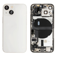 Back Housing With Parts For iPhone 13 Mini (Starlight) (Original Pull) (Grade A)