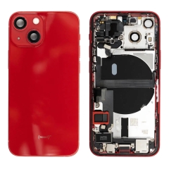 Back Housing With Parts For iPhone 13 Mini (Red) (Original Pull) (Grade A)