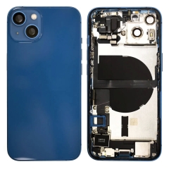 Back Housing With Parts For iPhone 13 (Blue) (Original Pull) (Grade A)