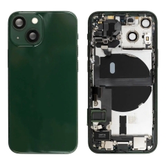 Back Housing With Parts For iPhone 13 Mini (Alpine Green) (Original Pull) (Grade A)