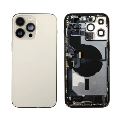 Back Housing With Parts For iPhone 14 Pro Max (Gold) (Original Pull) (Grade A)