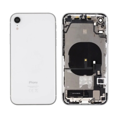 Back Housing With Parts For iPhone XR (White) (Original Pull) (Grade A)